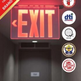FIRE EXIT or EXIT LIGHT